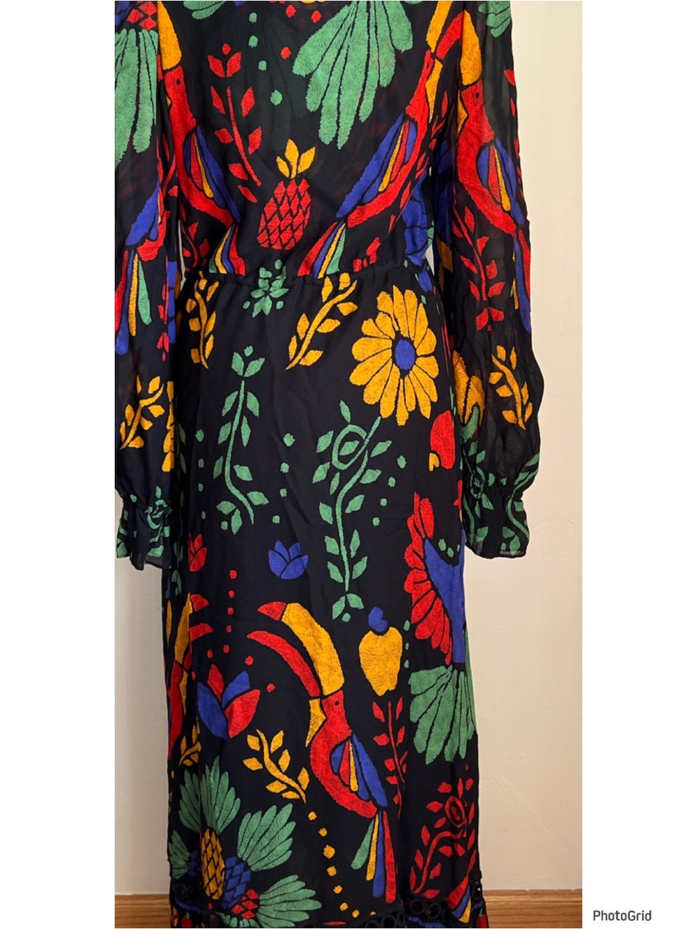 Farm Rio Georgette Maxi Dress Large - Picture 4 of 6